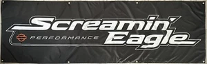 SCREAMIN EAGLE USA HARLEY DAVIDSON 3X10 ft Banner Flag USA MAN CAVE GARAGE - Imagen 1 de 1