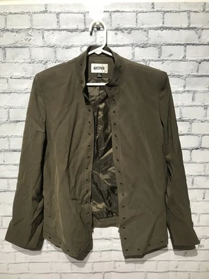 Kasper, Mujer 10, Verde Oliva Manga Larga Frente Abierto Hombro Almohadillas Chaqueta/Abrigo Foto 1 de 4