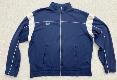 Chaqueta de Pista de Fútbol Umbro Vintage Cremallera Completa Azul Marino Para Hombre 2XL Poliéster Foto 1 de 4