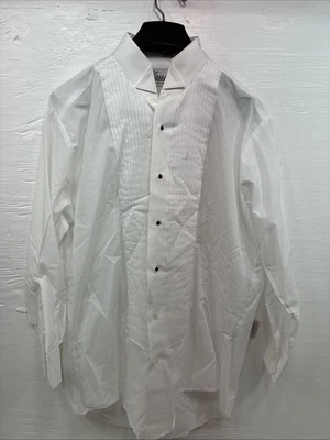 New Classix White Long Sleeve Button Up English Shirt 15-15.5 Medium AA-23 - Image 1 of 4