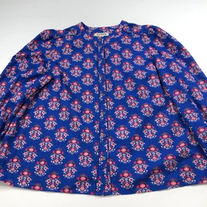 Boden Arabella Cotton Blouse 20-22 Button Long Sleeve Shirt Blue MINT T1784 - Picture 1 of 12