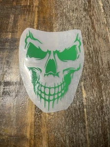 Skull Face - Permanent Vinyl - 3”x3” - Green - Bild 1 von 1