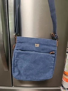 Troop London bag cross body satchel Pocketbook  blue canvas womens unisex - Picture 1 of 7