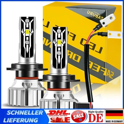 2x H7 LED Scheinwerfer Autos Scheinwerfer Nachrüstlampe Halogen Xenon Lampe NEU - Bild 1 von 4