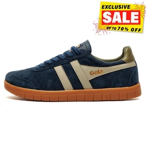 Gola Classics Hurricane Suede Mens Trainers Retro Leather Sneakers Navy - Picture 1 of 6