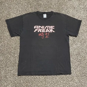T-shirt vintage Fashion Victim Anime Freak taglia L nera Y2K - usata - Foto 1 di 9