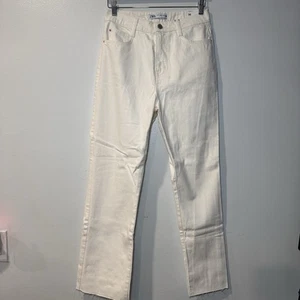 ZARA Damen weiß creme gerades Bein Jeans knöchelfest Größe 6 US - Bild 1 von 4