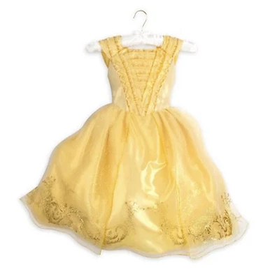 Disney La Bella y la Bestia Vestido Disfraz de Bella de Lujo Acción en Vivo Talla 5/6 Nuevo con Etiquetas Foto 1 de 4