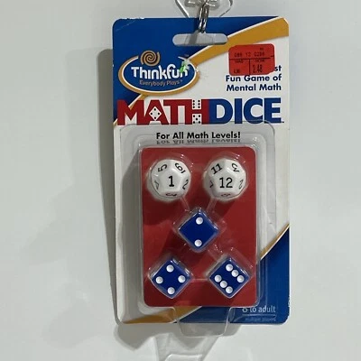 2003 Thinkfun Math Dice The Fast Fun Game of Mental Math 8+ to Adult NEW - Image 1 of 4