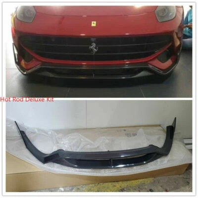 Real Carbon Fiber Front Bumper Lip Splitter For Ferrari F12 Berlinetta DM Style - Imagem 1 de 4