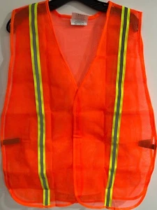 Lot of 3: High Visibility Orange/Red Safety Vest, Universal 53YL96A - Picture 1 of 4