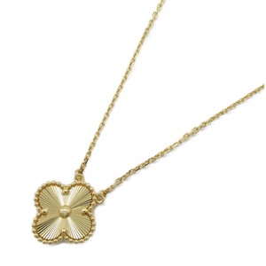 Van Cleef & Arpels Vintage Alhambra Necklace pendant collier K18 750 Yellow Gold