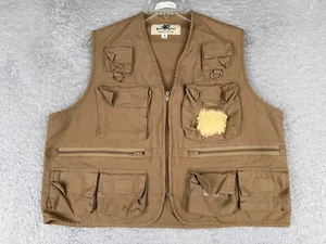 Black Sheep Vest Men Medium Beige Khaki Full Zip Fishing Fly Angler Polyester - Picture 1 of 13
