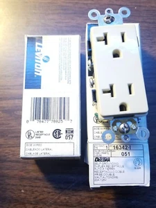 #236 LOT OF 2 LEVITON 16342-I DUPLEX RECEPTACLE *NEW IN BOX* - Picture 1 of 2