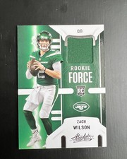 Zach Wilson Rookie 2021 Panini Absolute Jersey Patch Card RC New York Jets