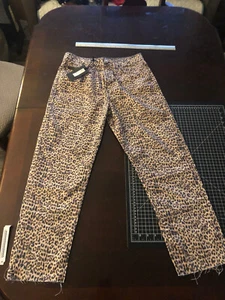 River Island Straight-Leg Animal Print Denim Jeans Gr. 10 Neu mit Etikett - Bild 1 von 11