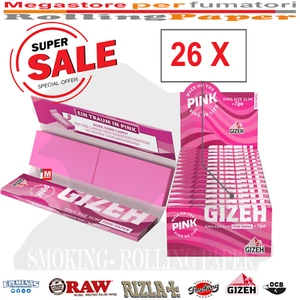 Cartine Gizeh King Size Pink Lunghe Filtri in Carta Da 26 Libretti - Bild 1 von 3