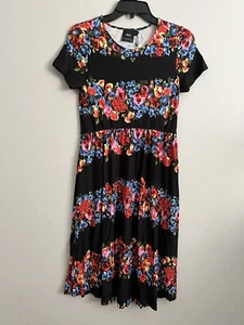ASOS Maternity Women's Size 2 Dress Black Floral Casual Wear To Work - Picture 1 of 4