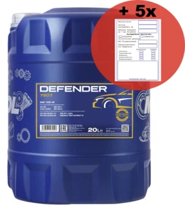 20 Liter Motoröl MANNOL 7507 Defender 10W-40, VW 501.01 505.00, MB 229.1 - Bild 1 von 1