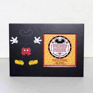 Marco de fotos de los parques de Disney Mickey Mouse tradición americana negro rojo mesa - Imagen 1 de 9