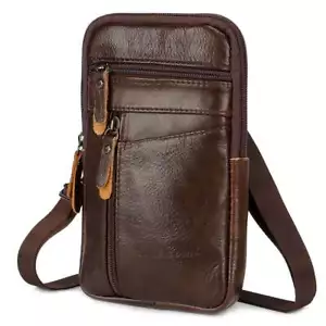Mens Crossbody Shoulder Mini Bag Purse Cell Phone Pouch Case Handbag Wallet Hot - Picture 1 of 12