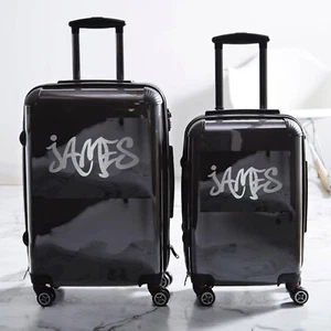Personalisierter silberner Graffiti-Aufkleber für Koffer Gepäck Reise Vinyl, St6 - Bild 1 von 4