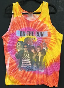 Beyonce Jay Z ~ On The Run Tour Tie-Dye Tank Top by Oneita XL Huge Graphic - Picture 1 of 5