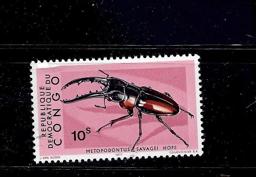 CONGO DR SC# 703 MNH 1971 INSECTO ANTIGUO VINTAGE SELLO MUY FINO Foto 1 de 1
