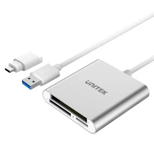 4894160017468 UNITEK Y-9313D Czytnik kart USB 3.2 Gen 1 (3.1 Gen 1) Typ-A srebrny - Zdjęcie 1 z 2