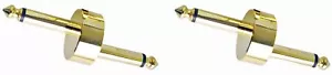 (2) Procraft PC-TE036 Offset 1/4 Macho TS Mono Guitarra Enchufe Manivela Adaptador Acoplador - Imagen 1 de 1