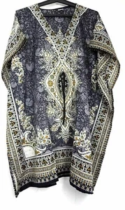 Maxi Vestido Para Mujer Corto Caftán Hippy Boho Talla Libre Caftán Top Túnica Vestido Vestido Vestido Vestido - Imagen 1 de 8