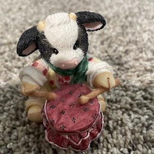Vintage Mary's Moo Moos Little Drumherd Boy 1994 Figurine 651729 - Picture 1 of 5