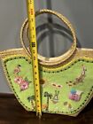 cappelli straworld purse Summer Time Themed 3d hand stitched Purse Zipper Broke