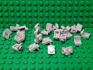 ** 25 CT LOT ** Lego NEW light bluish gray 1 x 1 - 1 x 1 bracket pieces - Picture 1 of 1