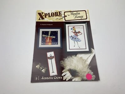 Jeanette Crews Designs X-Plore Moulin Rouge Cross Stitch Pattern Booklet 9P - Image 1 of 3