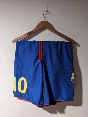 Vintage Messi FCB Barcelona Blue Size 30 Shorts - Image 1 of 4