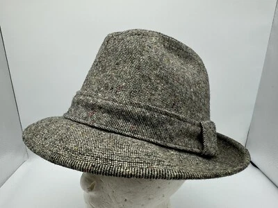 VTG Dobbs 5th Avenue New York Mens Hand Woven Scottish Wool Tweed Hat Size 7 1/4 - Image 1 of 4