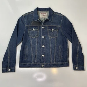 Chaqueta de Jean Trucker True Religion Para Hombre $159 Mediana Lavada de Sueño Jesse Azul L NUEVA - Imagen 1 de 10