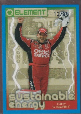 2010 Wheels Element NASCAR Blue Parallel #'d/35 *TONY STEWART #81 - Image 1 of 2