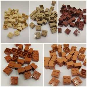 Lego® ➡️50 Stück 2x2 Noppen 3003 Beige Tan Nougat Braun Erdtöne Star Wars Neu - Bild 1 von 11