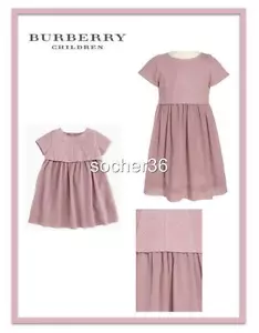 VESTIDO BURBERRY GIRLS ARORA ROSA PÁLIDO TALLA 9 MESES NUEVO CON ETIQUETAS - Imagen 1 de 12
