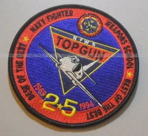 USN Fighter Weapons School NSAWC '69-'94 25th Anniversary Commemorative Patch - Picture 1 of 12