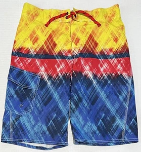 LL Bean Boys Swimsuit Trucks Bottoms Shorts Sz 16 Cargo Pocket Riptide Boa - Picture 1 of 7