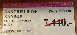 KANCHIPUR F9F Flor.Schurwolle TEPPICH Farbe: Beige - Bild 1 von 24