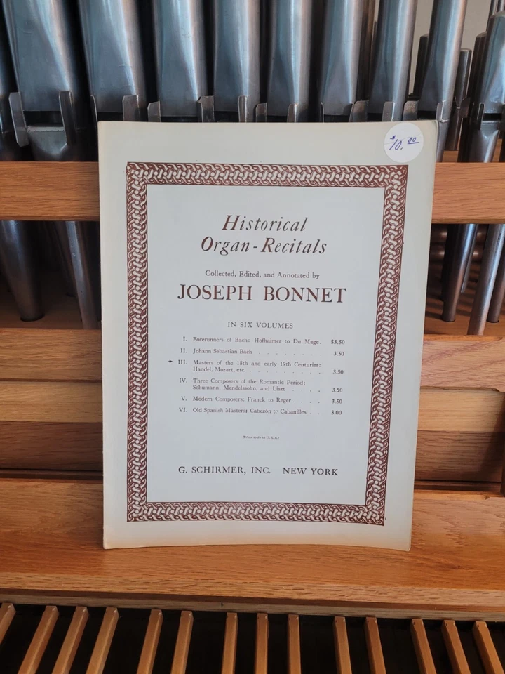 * ed Bonnet: исторический орган концерт No 3, Гендель, Моцарт; орган (Ширмер) - Изображение 1 из 1
