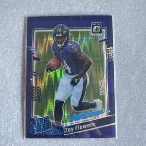 2023 Panini Donruss Optic - Rated Rookie Purple Shock Prizm #210 Zay Flowers (RC - Picture 1 of 2