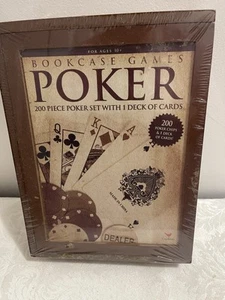 Bücherregal Spiele Poker 200-teiliges Pokerset mit 1 Kartendeck (ungeöffnet). A-23 - Bild 1 von 4