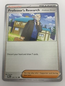 Tarjeta Pokémon Entrenador Professor’s Research (Rowan) 124/131 SV Prisma 2025 Casi Nueva - Imagen 1 de 2