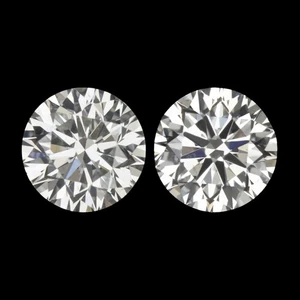 1ct GIA CERTIFIED DIAMOND STUD EARRINGS VERY GOOD ROUND CUT G SI2 NATURAL PAIR - Picture 1 of 3