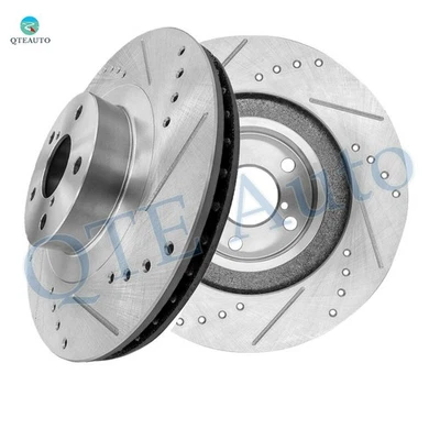 Rotores de disco de freno delanteros ranurados perforados 293 mm para Subaru Impreza 2002-2007 Foto 1 de 4